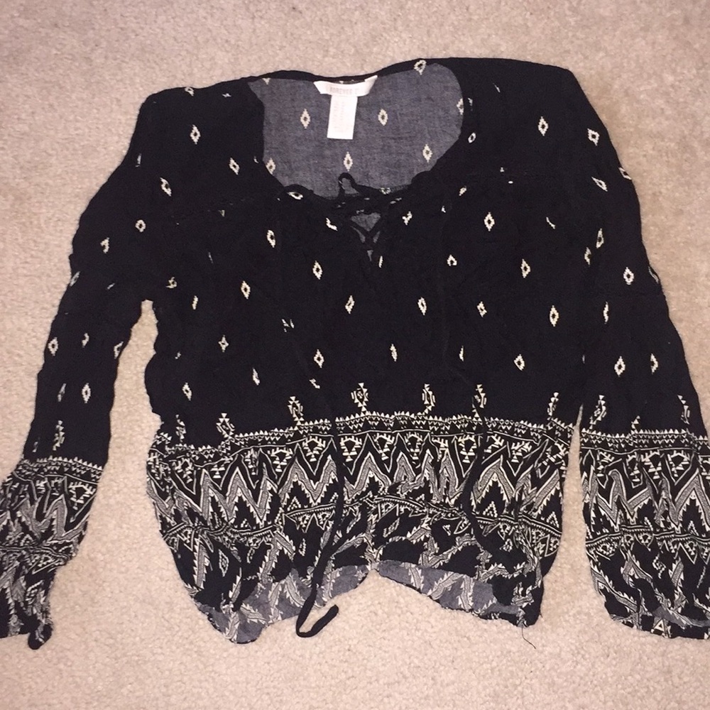 Forever 21 lace up top